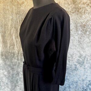 Henry Lee Vintage Belted Black Dress - 14
